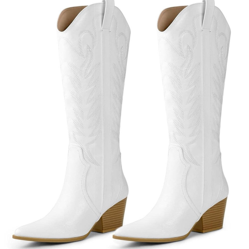 Arromic Cowboy Boots for Women Comfortable Embroidered Western Cowgirl Heel Boot